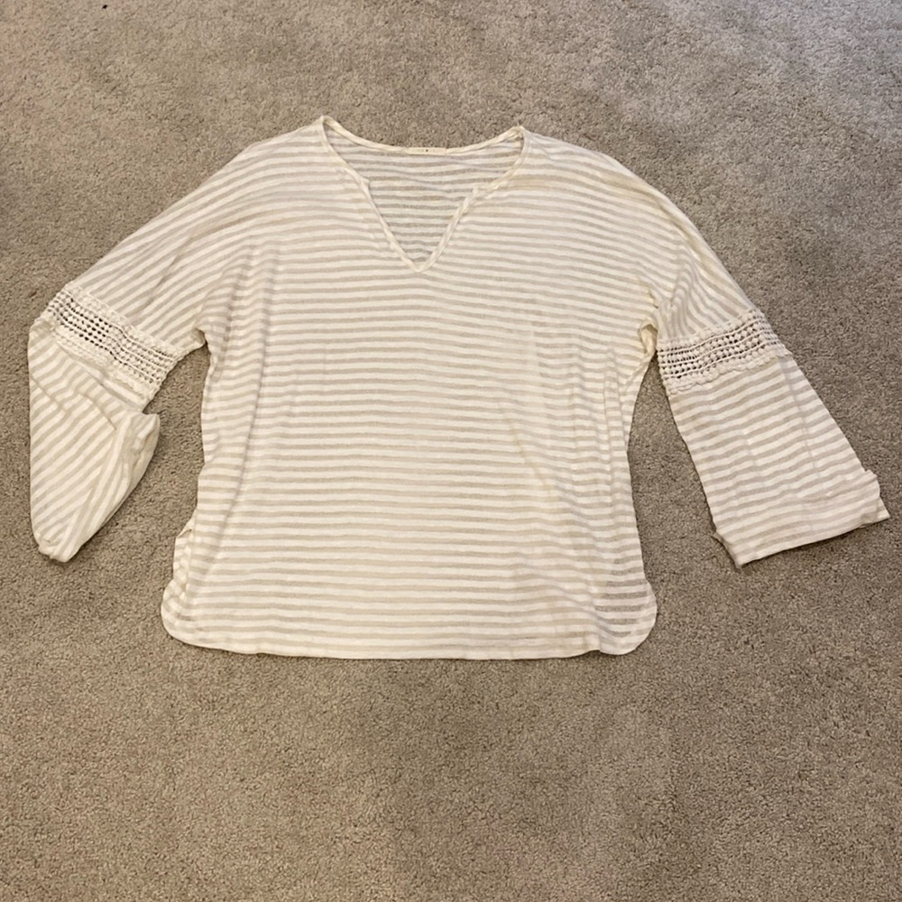Lime Chili cream large woman's top